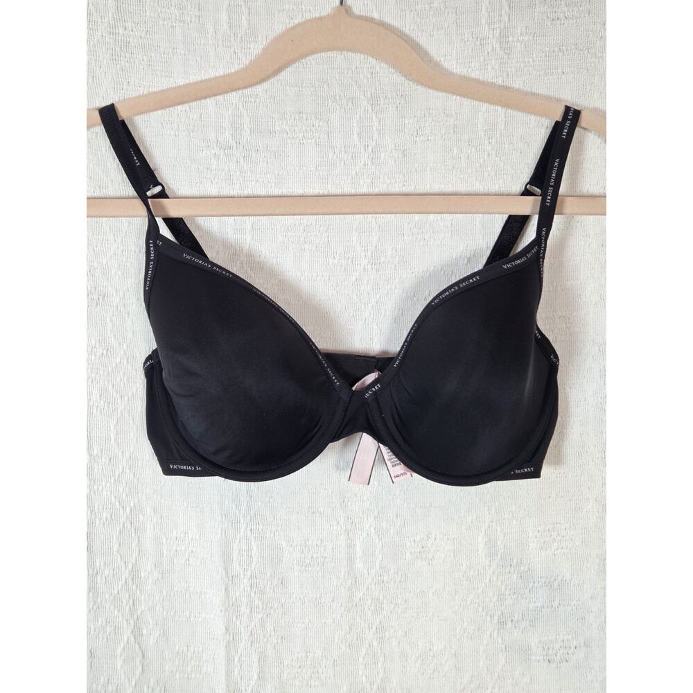 Victoria's‎ Secret T-Shirt Lightly Lined Demi Bra Black Size 34D